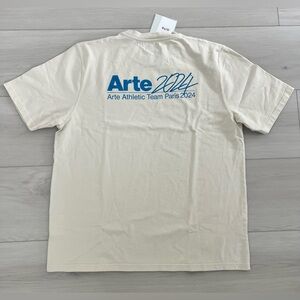 NEW ARTE ANTWERP streetwear heavyweight cream tshirt tee XL